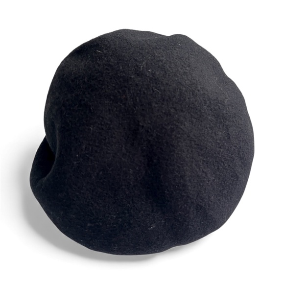 Mauropoli Hat Cap Black 100% Wool One Size NEW - Picture 4 of 8